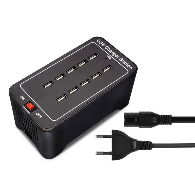 Hovedbilde Multilader med 10 USB-porter
