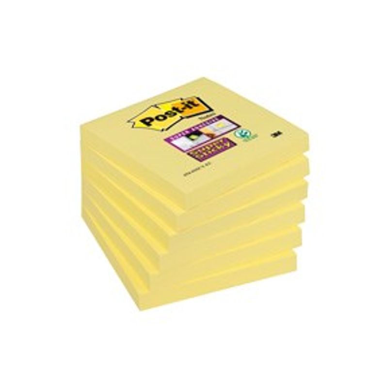 Post-it Klistrelapper 76x76 gul 3M 12  stk.
