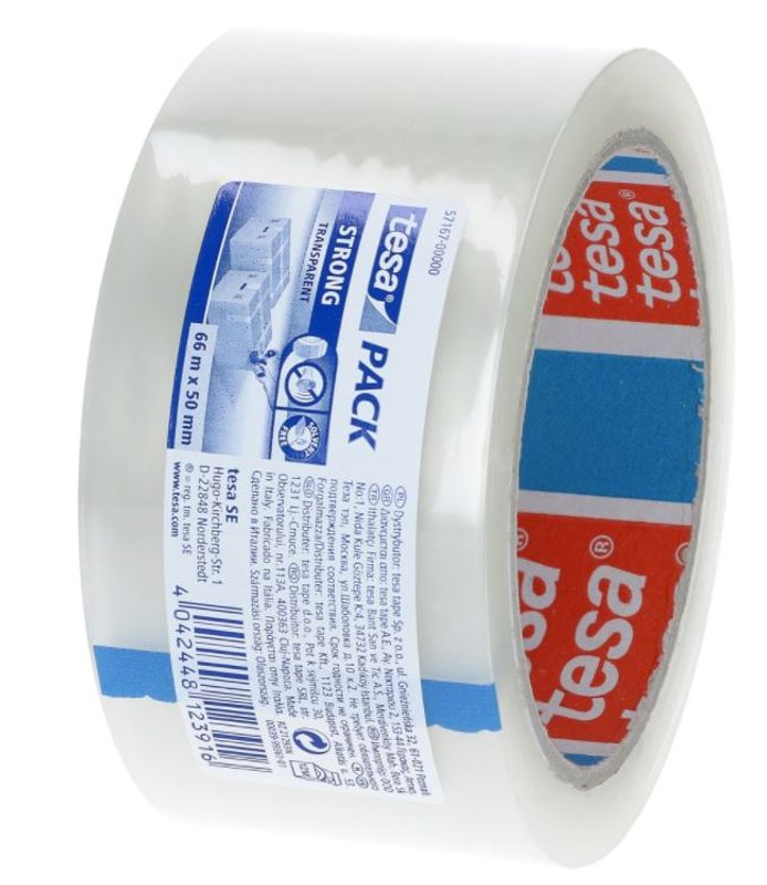 Pakketape Tesa 4024 klar 50mm 66m 6 stk.