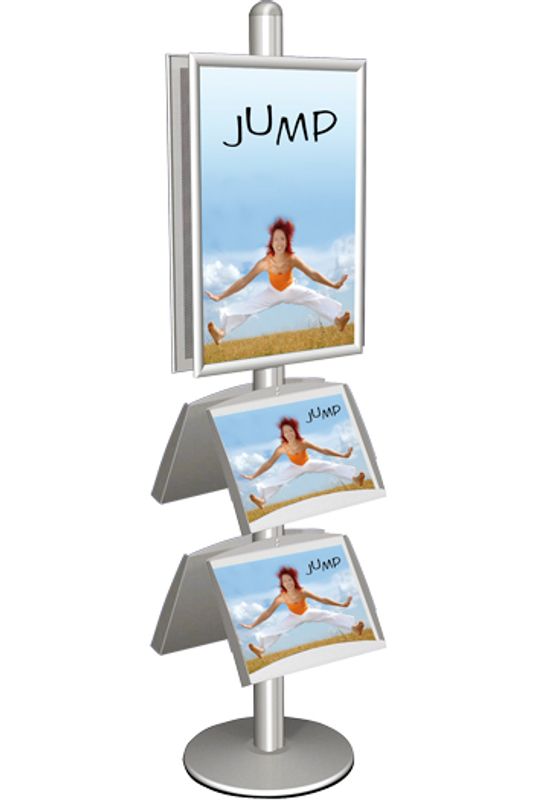 Plakat / brosjyrestativ dobbeltsidig 50x70 cm 2stk  2x A4 brosjy