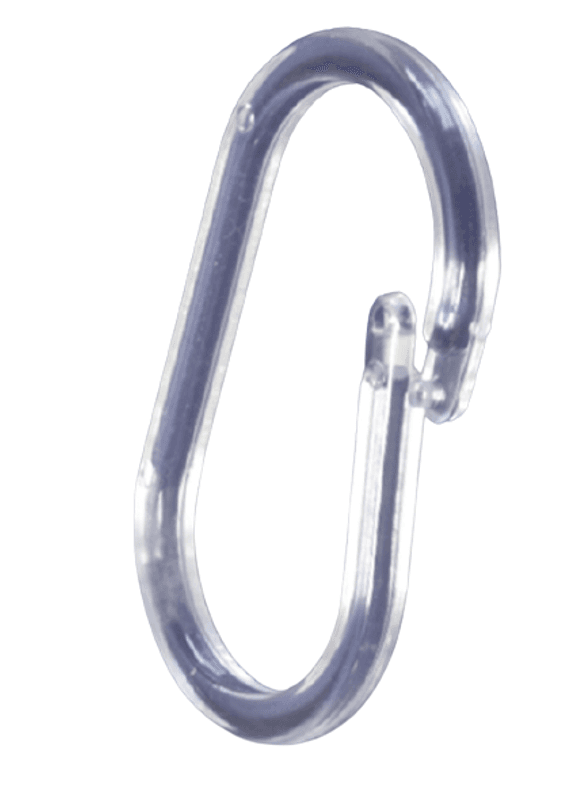 Ring oval 50mm klar plast 100 stk.