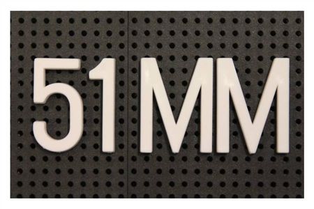 Bokstavsett pegboard 51mm