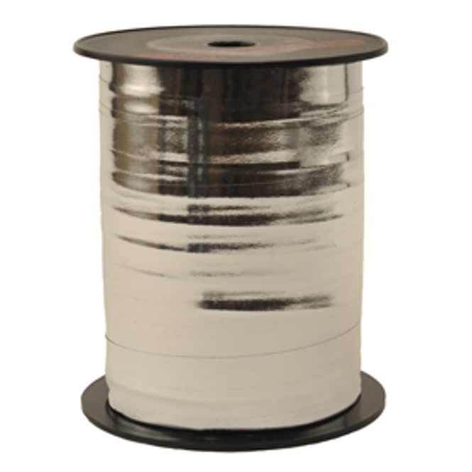 Hovedbilde Gavebånd sølv metallic 10mm x 250m
