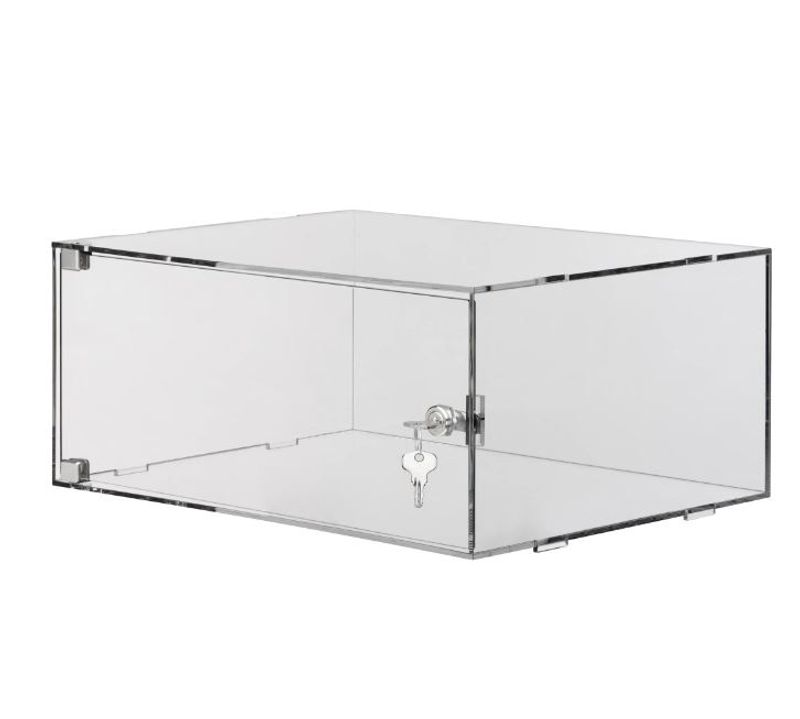 Låsbar akrylvitrine  40 × 30 × 18 cm
