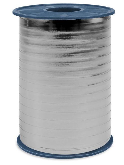 Hovedbilde Gavebånd sølv metallic 10mm x 250m