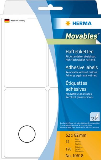 Hovedbilde Etiketter Movables 52x82mm Herma 192 stk.