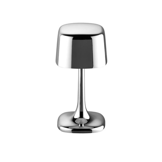 Hovedbilde Bordlampe LED oppladbar Blank krom