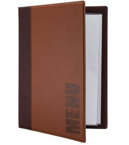 Menymappe Trendy brun A4 10 stk.