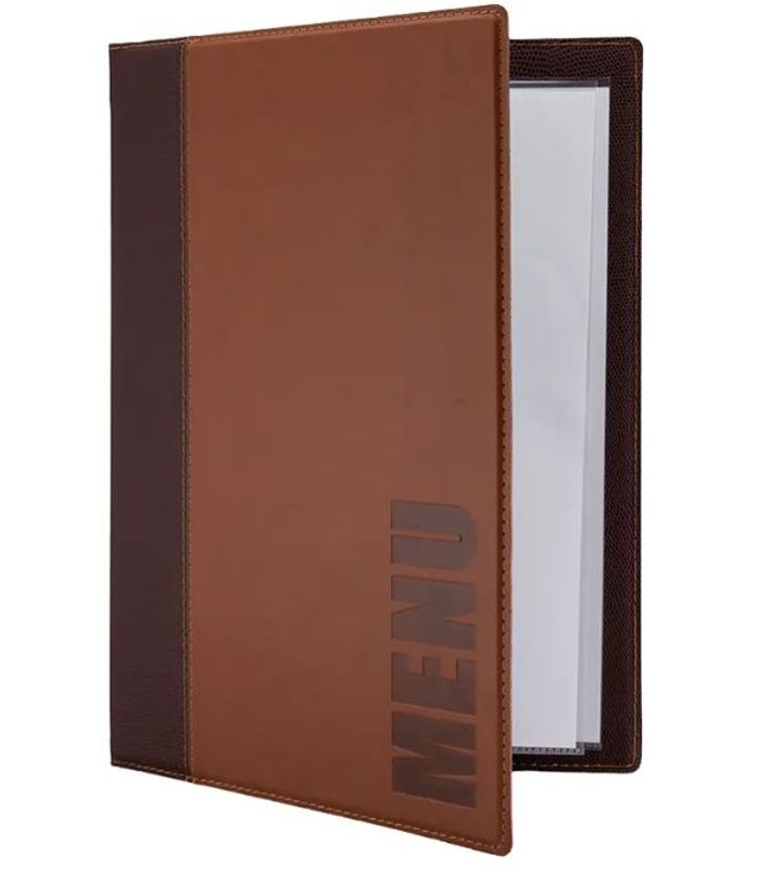 Menymappe Trendy brun A4 10 stk.