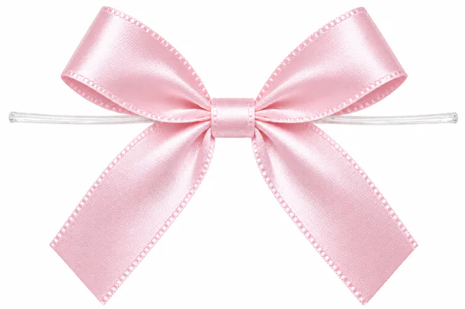 Hovedbilde Satengsløyfe rosa 60x40mm 50stk.