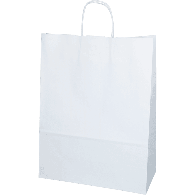 Hovedbilde Papirpose hvit 32x12x41cm. 50 stk