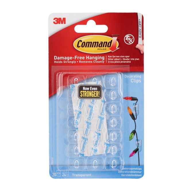 Hovedbilde Command Clear dekorklips med Clear strips