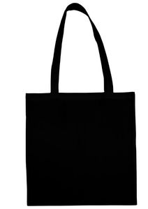 Hovedbilde Bomullspose 38x42cm sort lange h&aring;ndtak