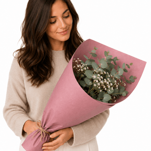 Silkepapir vokset rosa 50x70cm 480 ark.