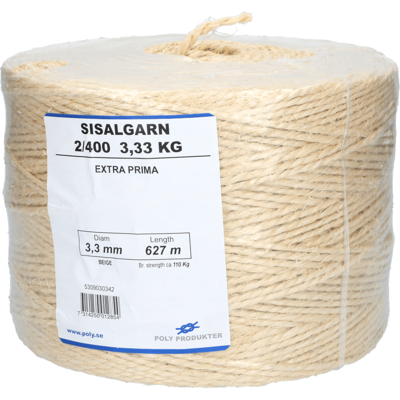 Hyssing sisalgarn natur 627meter