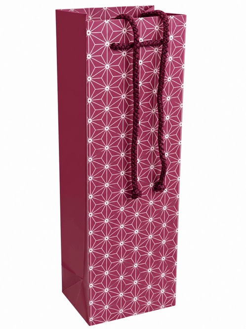 Hovedbilde Flaskepose med stjerner 12x9x39cm
