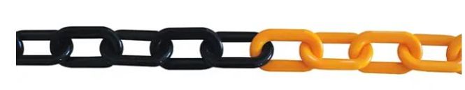 Hovedbilde Plastkjetting 25 meter gul/svart