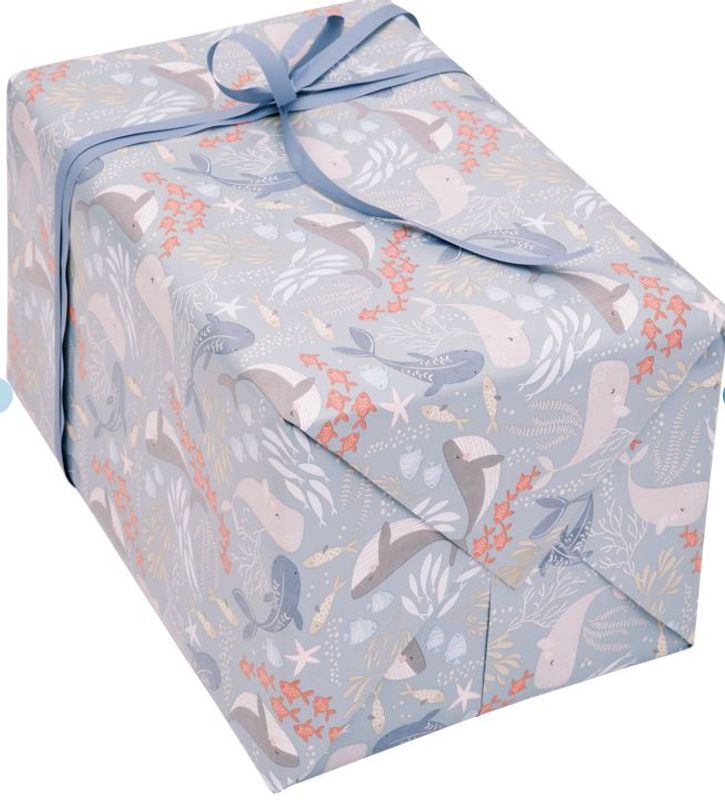 Gavepapir Sealife 57cm x 150m