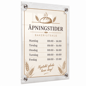 Infoholder akryl A4 med sugekopper  