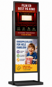 Dobbeltsidig  plakatstativ - 4 x 50x70cm sort