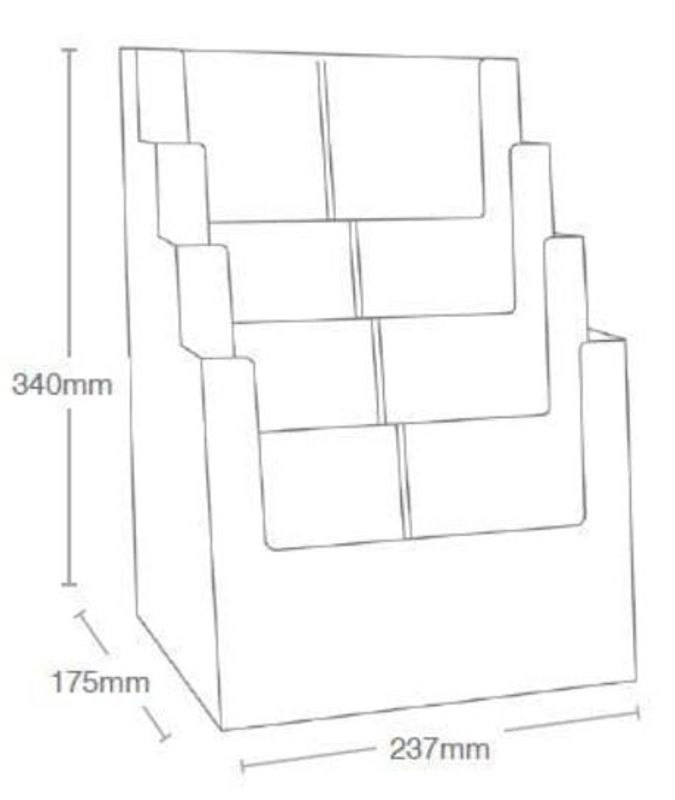 Brosjyreholder 4 x A4