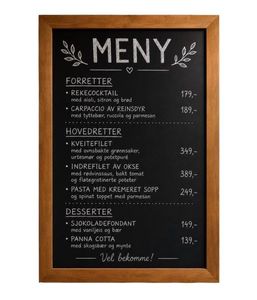 Menytavle 60x80 cm teak