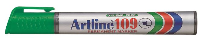 Hovedbilde Tusj 2-5mm permanant grønn Artline 109 12 stk.