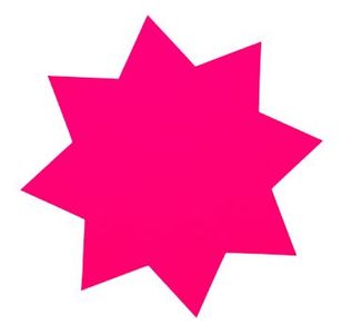Stjerne Ø35cm fl.rosa 25 stk. 