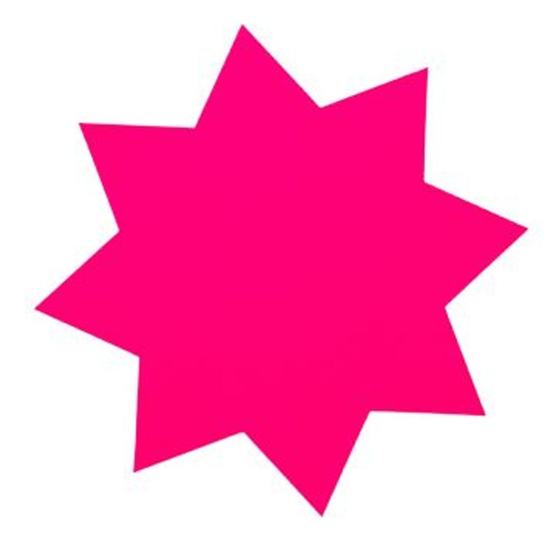 Stjerne Ø35cm fl.rosa 25 stk. 