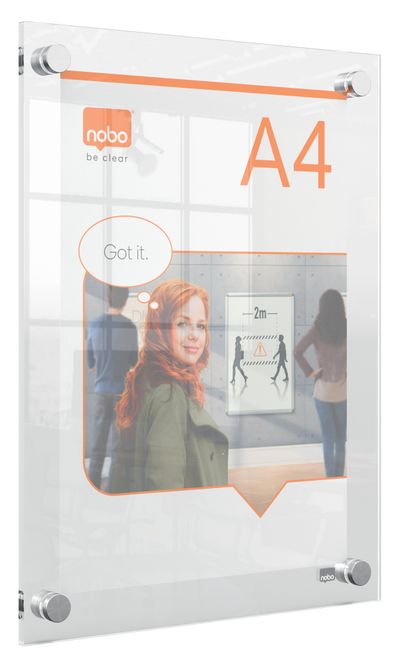 Hovedbilde Infoholder vegg A4 Akryl premium