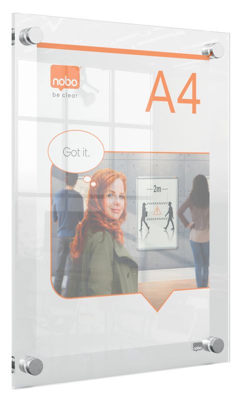 Infoholder vegg A4 Akryl premium