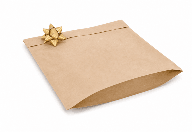 Hovedbilde Gavepose natur 27 × 26 × 10 cm med limklaff 100 ...