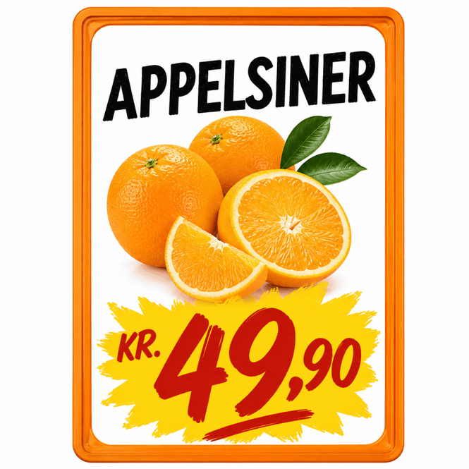 Hovedbilde Plakatramme A4 orange