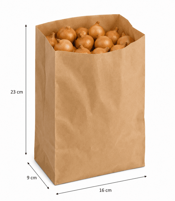 Hovedbilde Papirpose brun kraft 2kg 500stk.